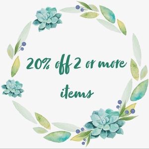 Bundle discount! 20% off just TWO items!